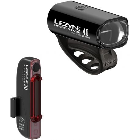 Lezyne Hecto StVZO 40/Stick StVZO Pair Black